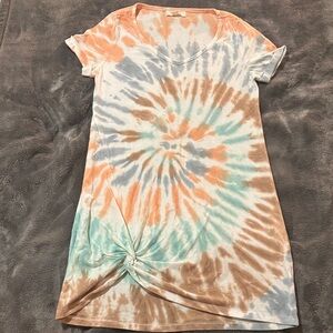 Tie-Dye Short Sleeve Dress